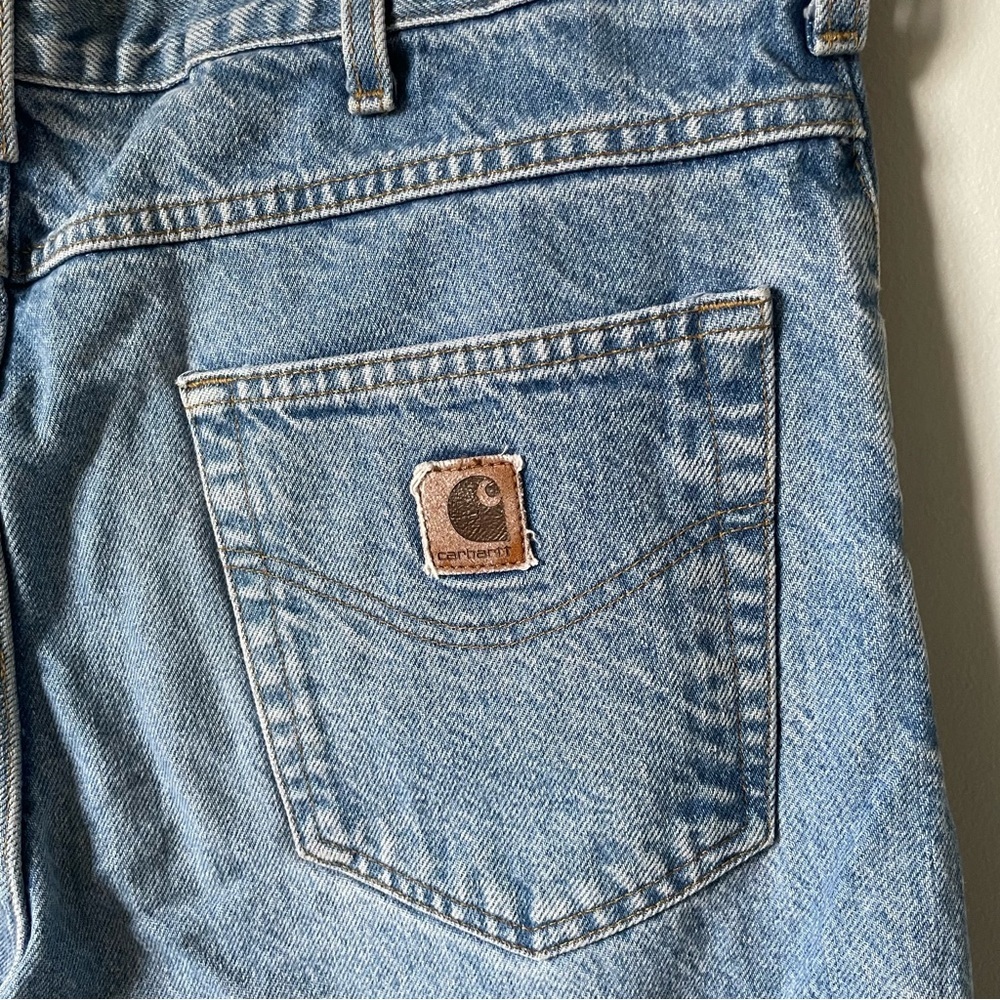 Vintage Carhartt Denim Jeans Size 38x32 - Picture 7 of 9